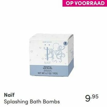 Baby & Tiener Naïf splashing bath bombs aanbieding