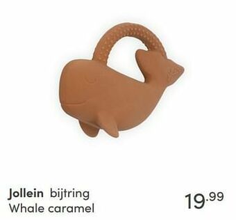 Baby & Tiener Jollein bijtring whale caramel aanbieding