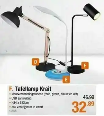 Cevo Tafellamp krait aanbieding