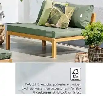 Casa Paulette rugkussen aanbieding
