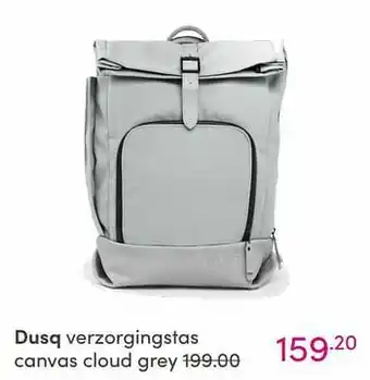Baby & Tiener Dusq verzorgingstas canvas cloud grey aanbieding