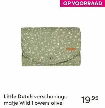 Baby & Tiener Little dutch verschoningsmatje wild flowers olive aanbieding