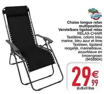Cora Chaise longue relax multiposition verstelbare ligstoel relax relax-chair aanbieding