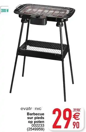 Cora Evatronic barbecue sur pieds op poten 002233 aanbieding