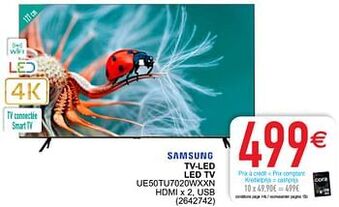 Cora Samsung tv-led led tv ue50tu7020wxxn aanbieding
