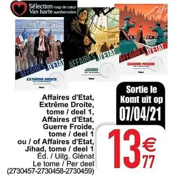 Cora Ffaires d`etat, extrême droite, tome - deel 1 aanbieding