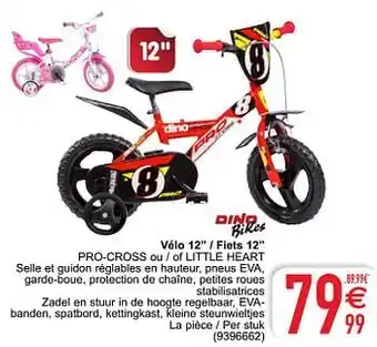Vélo 12`` - fiets 12`` pro-cross ou - of little heart