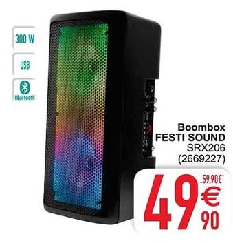 Cora Boombox festi sound srx206 aanbieding