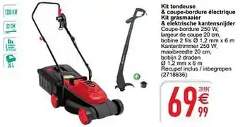 Cora Kit tondeuse + coupe-bordure électrique kit grasmaaier + elektrische kantensnijder aanbieding