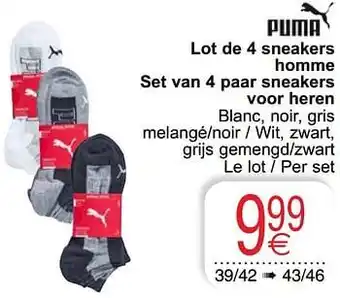 Cora Lot de 4 sneakers homme aanbieding