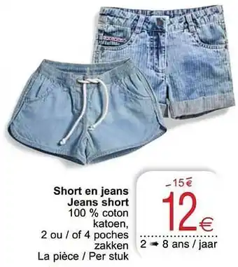 Cora Short en jeans jeans short aanbieding