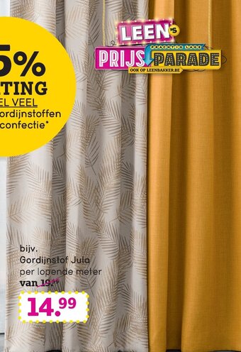 Leen Bakker Gordijnstof Jula aanbieding