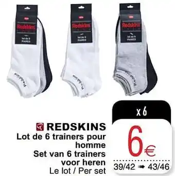 Cora Lot de 6 trainers pour homme aanbieding