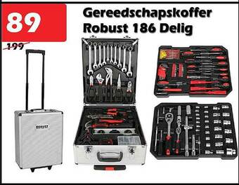 iTEK Gereedschapskoffer Robust 186 Delig aanbieding