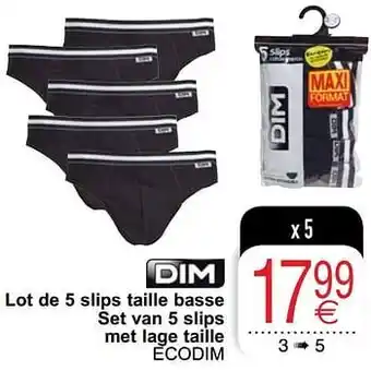 Cora Lot de 5 slips taille basse aanbieding