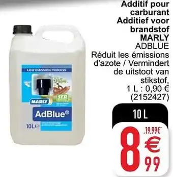 Cora Additif pour carburant additief voor brandstof marly adblue 10L aanbieding