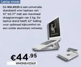 CompuDeals Newstar laptop stands NSLS025 aanbieding