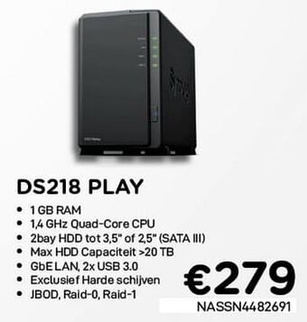 Syno ds218 play