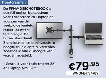 CompuDeals Newstar monitor bureausteunen fpma-d550notebook aanbieding