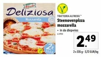 Lidl Steenovenpizza mozzarella aanbieding