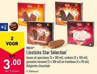 ALDI Ijssticks star selection aanbieding