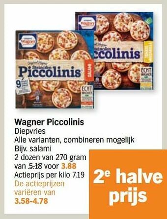 Albert Heijn Wagner piccolinis salami aanbieding