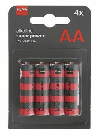 HEMA HEMA 4-pak AA Batterijen aanbieding