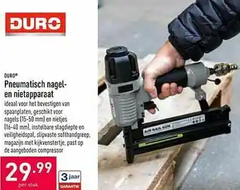 ALDI Duro pneumatisch nagelen nietapparaat aanbieding