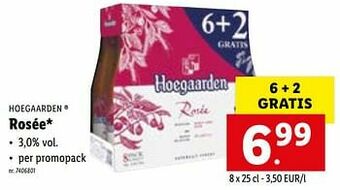 Lidl Hoegaarden rosée aanbieding