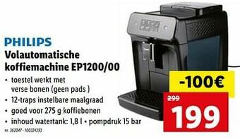 Philips volautomatische koffiemachine ep1200-00