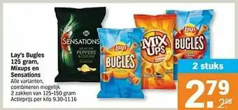 Albert Heijn Lay`s bugles mixups en sensations aanbieding