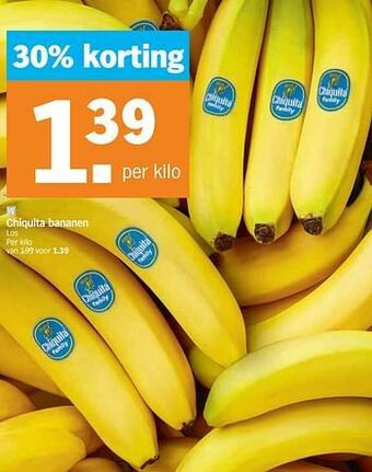 Albert Heijn Chiquita bananen aanbieding