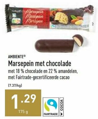 ALDI Marsepein met chocolade aanbieding