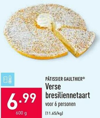 ALDI Verse bresiliennetaart aanbieding