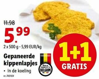 Lidl Gepaneerde kippenlapjes aanbieding
