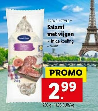 Lidl Salami met vijgen aanbieding