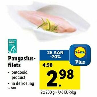 Lidl Pangasiusfilets aanbieding