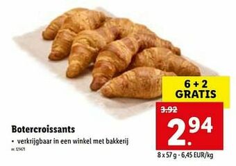 Lidl Botercroissants aanbieding