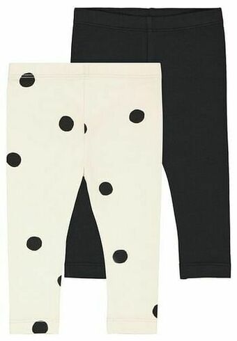 HEMA HEMA Babyleggings Effen/stip - 2 Stuks Grijs (grijs) aanbieding