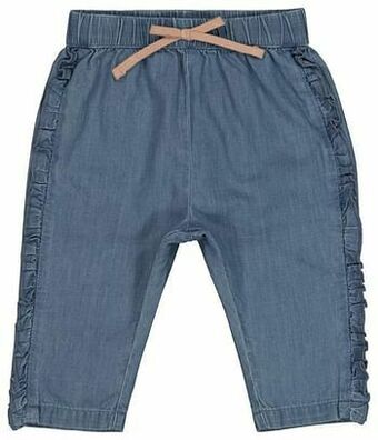 HEMA HEMA Babybroek Met Ruche Denim (denim) aanbieding