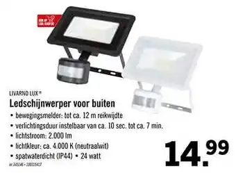 Lidl Ledschijnwerper voor buiten Livarno Lux aanbieding