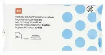 HEMA HEMA Vochtige Schoonmaakdoekjes Vloer 29x22 - 16 Stuks aanbieding