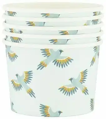 HEMA HEMA Papieren Bakjes - 450 Ml - High Tea - 5 Stuks aanbieding