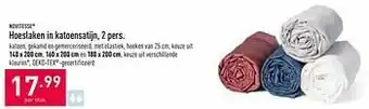 ALDI Hoeslaken in katoensatijn aanbieding