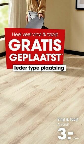 Kwantum Vinyl + tapijt aanbieding