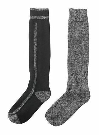 HEMA HEMA 2-pak Heren Skisokken Zwart (zwart) aanbieding