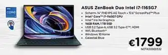 CompuDeals Asus zenbook duo intel i7-1165g7 aanbieding