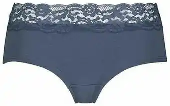 HEMA HEMA Dameshipster Kant Middenblauw (middenblauw) aanbieding