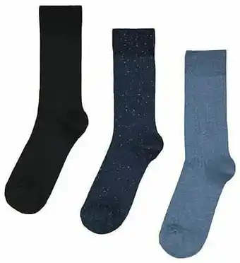 HEMA HEMA Herensokken 3 Paar Nappy Donkerblauw (donkerblauw) aanbieding