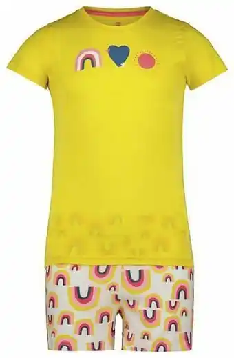 HEMA HEMA Kindershortama Regenboog Geel (geel) aanbieding